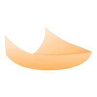 Folded paper corner creating abstract sailboat shape vector