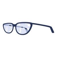 Broken eyeglasses showing shattered glass and frame vector