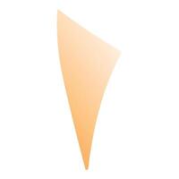 Abstract orange gradient shape on white background representing modern design vector