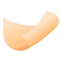 Folded paper creating abstract shape, isometric view of modern art vector