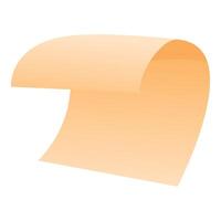 Waving sheet of paper creating dynamic visual effect vector