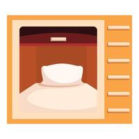 Microwave oven warming food container inside view vector