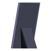 Back view of modern digital photo frame with stand vector