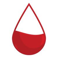 Red blood drop representing healthcare and donation on white background vector