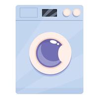 Washing machine cleaning clothes with rotating door and display panel vector
