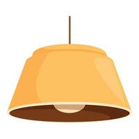 Modern hanging ceiling lamp illuminating space with warm light vector