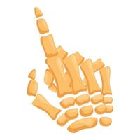 Skeleton bone hand pointing up with index finger vector