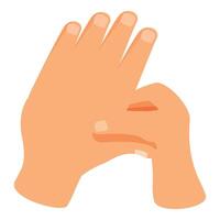 Two hands making snapping fingers sound, clicking fingers gesture vector