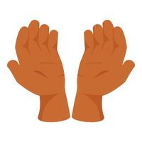 Two open hands showing palms and fingers upwards vector