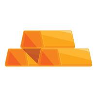 Stack of three gold bars representing investment and wealth vector