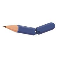 Broken pencil showing pressure and stress of creation process vector