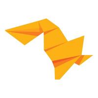 Abstract yellow origami shape creating a dynamic visual experience vector