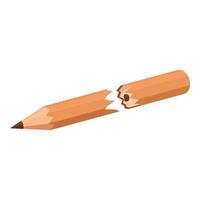 Broken pencil representing creativity block and frustration vector