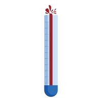 Medical thermometer exploding showing extremely high temperature vector