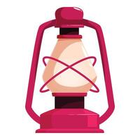Pink kerosene lantern lighting up the darkness, a symbol of hope and survival vector