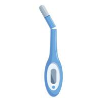 Broken digital clinical thermometer showing temperature measuring result vector