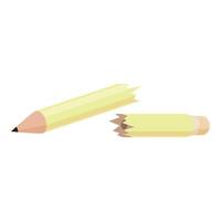 Broken pencil showing difficulty and lack of resources vector
