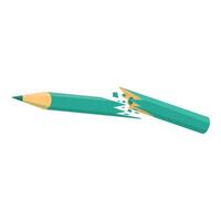 Broken pencil showing creative block and lack of inspiration vector