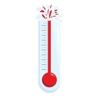 Glass thermometer exploding showing extremely high temperature vector