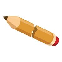 Broken pencil is showing lack of inspiration and writer's block vector