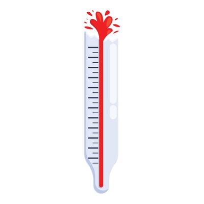 Medical thermometer exploding because of high temperature