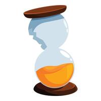Broken hourglass showing remaining time is running out vector