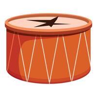 African drum with star shaped hole creating rhythmic beats vector