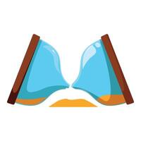 Broken hourglass is showing time is running out vector