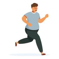 Frightened man running away from danger vector