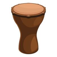 Wooden djembe drum creating rhythmic beats and melodies vector