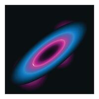 Bright neon oval glowing on dark background creating futuristic atmosphere vector