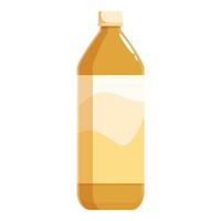 Plastic bottle containing refreshing apple juice displaying blank label vector