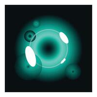 Glowing turquoise portal effect creating a mesmerizing visual experience vector