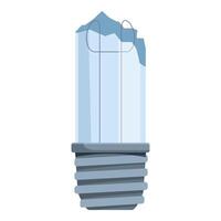 Broken lightbulb representing energy waste and the need for sustainable practices vector