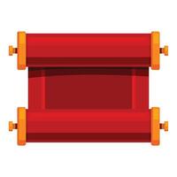 Red scroll representing history, culture, and ancient knowledge vector