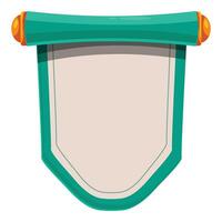 Green scroll banner hanging with empty space for text vector