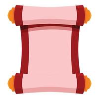 Pink scroll displaying blank space for text or artwork vector