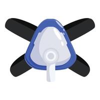 Oxygen mask discarded after end of global pandemic emergency illustrating freedom vector