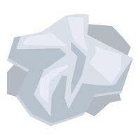 Crumpled paper ball on white background symbolizing ideas and mistakes vector
