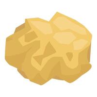 Gold nugget representing treasure, wealth, and mining vector