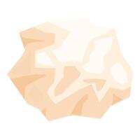 Crumpled paper ball creating abstract shapes and shadows vector