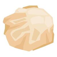 Crumpled paper ball creating a textured sphere of discarded ideas vector
