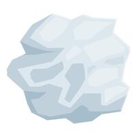 Crumpled paper ball floating on white background vector