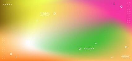 Color brand name lorem. The background is a colorful gradient. The text is bold vector