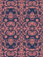 a pattern with swirls and swirls on a pink and blue background vector