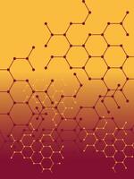 abstract background with molecules and lines vector