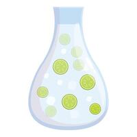 Refreshing cucumber water with ice cubes in glass jug vector