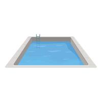 Swimming pool with clear blue water inviting a refreshing dive vector