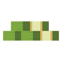 Stacked hay bales creating a staircase shape on white background vector