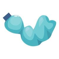 Crumpled empty plastic bottle with cap showing recycling concept vector